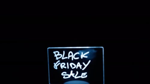 Black Friday Sale Message with Miniature Cart