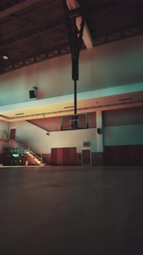 Basketball Court With Central Hoop