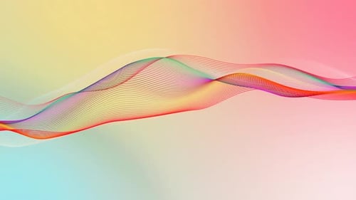 Dynamic Abstract Wave of Colorful Flowing Lines Background
