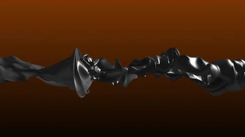 Abstract Metallic Fluid Wave Motion Background Animation