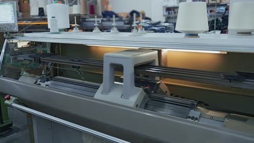 Production Process in a Textile Factory 4k