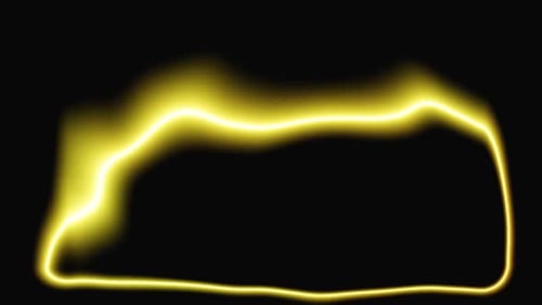 Dynamic Wavy Neon Light Frame Animation