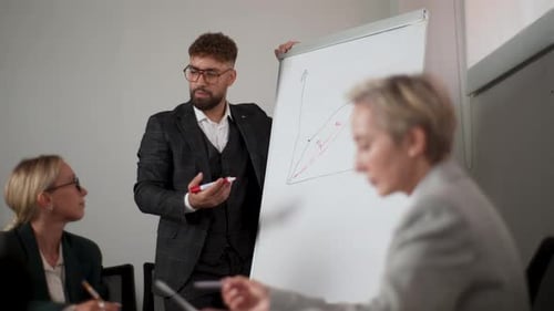 Business Presentation in a Workplace Setting