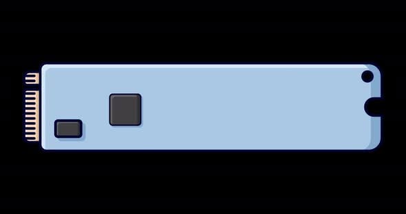 Solid state drive animation. Drive ssd storage animation. SSD M.2 ...