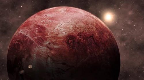 3d Realistic Makemake Fictional Planet View