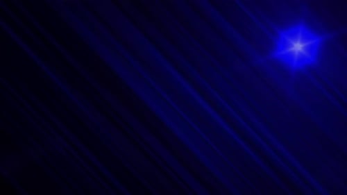 Abstract Blue Light Rays and Twinkling Star Background