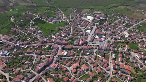 Aerial Drone Town 2K