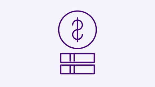 Animated Dollar Coin and Progress Bars Icon