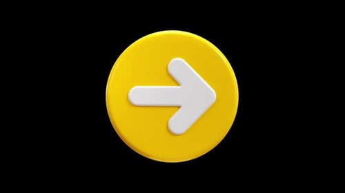 3d Right Arrow Icon Loop
