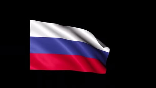 Animated Russian Flag Waving Seamless Loop
