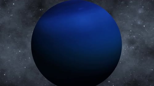 3d Neptune Planet On Space Star Galaxy View