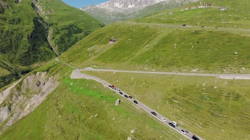 Scenic Drive on Switzerland’s Famous Furka Pass, Alpine Road in Goldfinger Film