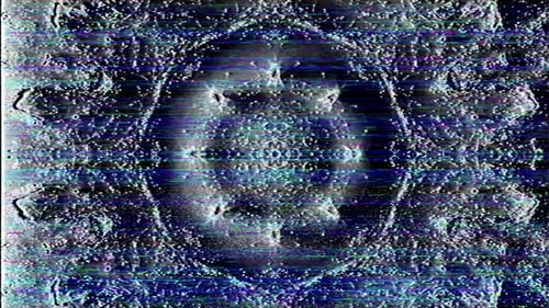 Sacred Mandala Glitch Retro Tv Loop