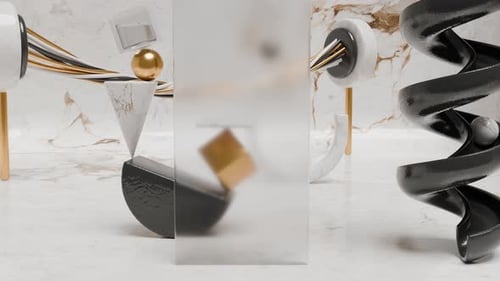 Animación de formas de bucles 3D de Física