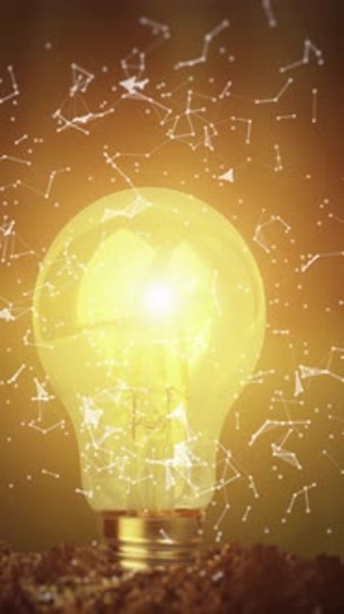 Light Bulb with Idea Concept