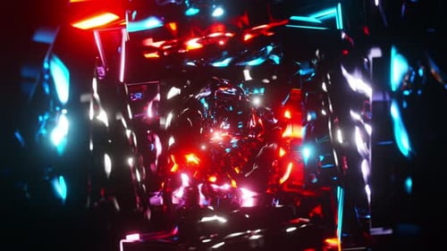 Hyperspeed Through Electric Dreams. Infinitely looped animation