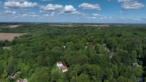 Aerial View of Genappe Municipality and City of Wallonia Located in the