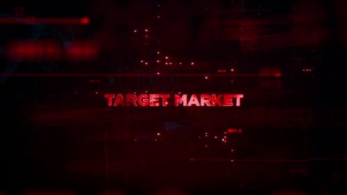 Target Market Word On Hacker Concept Technology Futuristic Data Background