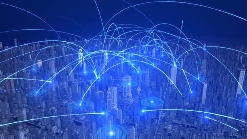 Network Data Transmission and Technological City