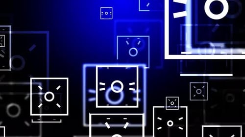 Technologie: Schleife mit blauem Hintergrund