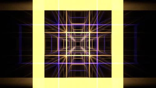 Purple And Yellow Abstract Squares Moving Background Vj Loop In HD
