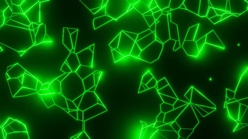 Green Abstract Glowing Patterns Background Vj Loop Animation In HD