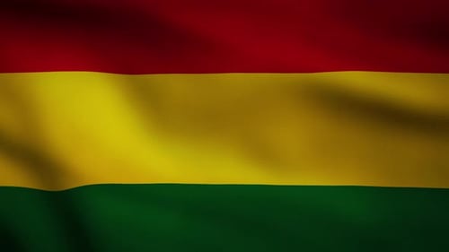 Waving Flag Animation with Red Yellow Green Stripes