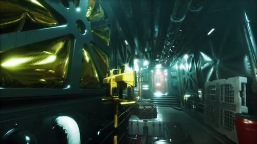 Wissenschaftlicher Hintergrund, Fiktion, Innenraum, Science-Fiction, Raumschiff, Korridore