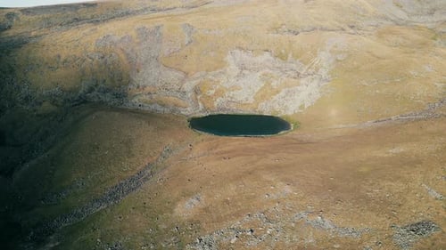 aerial view of the beautiful little blue lake