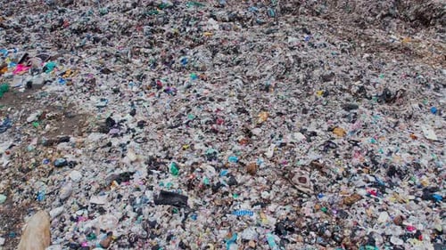 Aerial view of a huge landfill