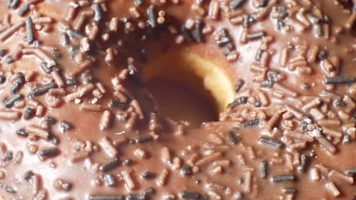 Delicious glaze donut homemade tasty sprinkles sticky toppings sweet food close-up