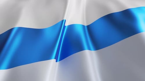 Elegant Waving White and Blue Fabric Loop Background