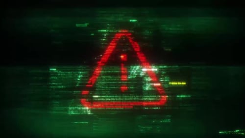 Digital Glitch Coding Error Alert Animation