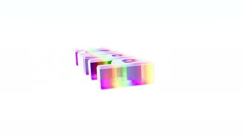 Vibrant Rainbow Glass 3D PRIDE Text Animation