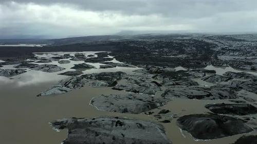 Majestic Iceland Terrain with Natural Wonders and Wide Vistas, Aerial view