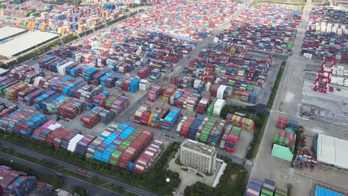Paquet de conteneurs de port d'exportation à Shanghai