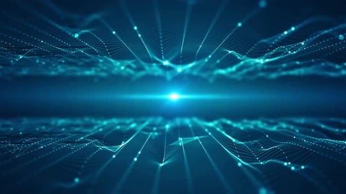 Abstract Futuristic Digital Network Grid Background