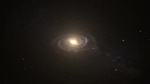 vista da galáxia espiral no espaço sideral