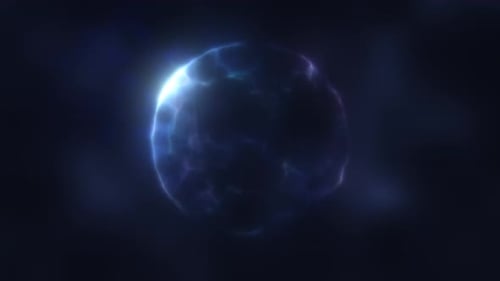 Cinematic Abstract Energy Sphere Logo Reveal