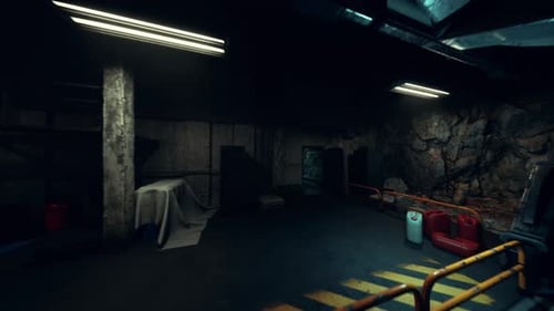 Industrial Repair Environment Workshop Setting with Tools and Stains