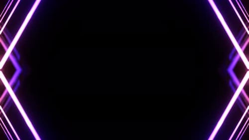 Purple And Orange Neon Abstract Striped Mirrored Background Vj Loop In 4K