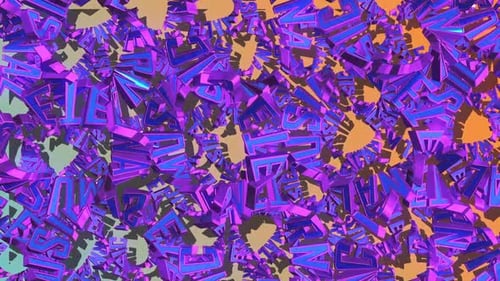 Futuristic Rotating 3D Alphabet Letters Background