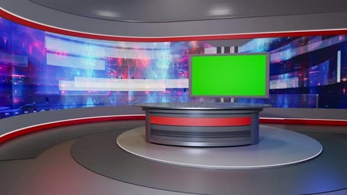 3D Virtual News Studio Ab0010 Background Loop