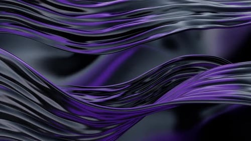 Fluid Abstract Wavy Dark Purple Lines Background