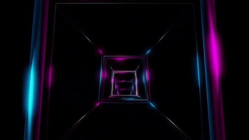 Animierter Loop-Hintergrund mit Neon-Rechtecken
