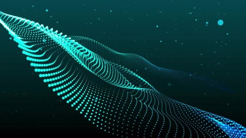 Dynamic Abstract Particle Wave Digital Background