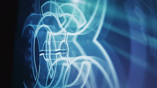 Biohazard danger alert symbol loop digital concept