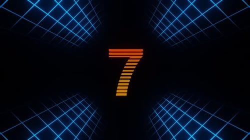 10 Seconds Retro Countdown Timer Animation