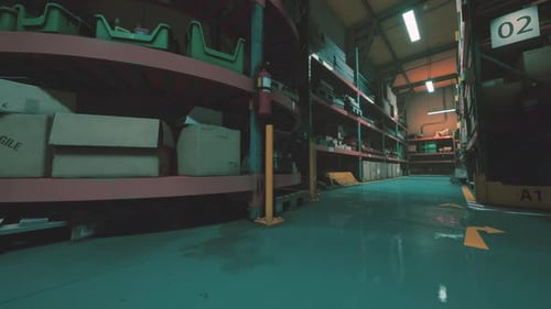 Interior of a Warehouse Storage of Retail Shop