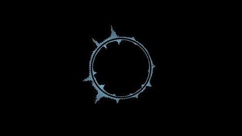 Coleção de interfaces: Retire dois equalizadores em movimento em anéis concêntricos que se movem inversamente em c